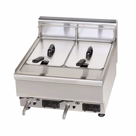 12L +12L stainless steel 2 tank 2basket gas fryer oil less double deep fryer, commercial gas deep fryer with propane