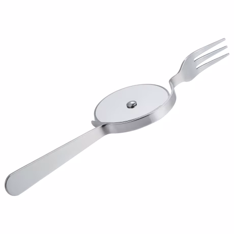 2 In 1 Kitchen Cutting Tools Stainless Steel Pizza Wheel Cutters with Fork