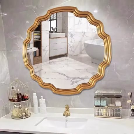 65cm no light New Design Bathroom mirror Nordic porch decoration mirror European vintage wall hanging dressing mirror