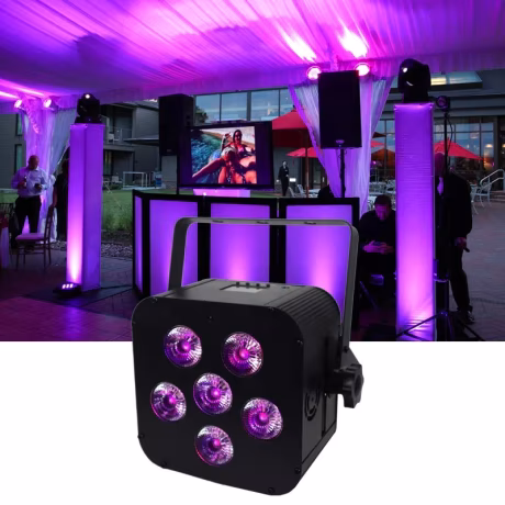 6X18W APP control wireless battery powered led uplights 6x18w rgbwauv dj par wedding par fixtures