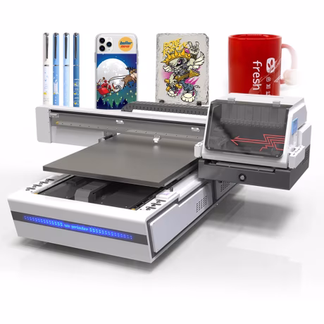 A1 Industrial UV flatbed printing 6090 UV printer glass bottle acrylic wood puzzles pen golf ball dishes UV led dtf printer