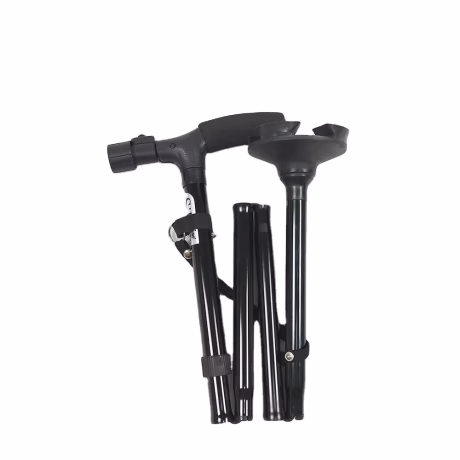 Aluminum LED Light walking stick with Flashlight telescopic baton crutches for elderly people