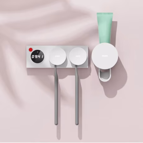 Amazon Trending 3 in 1 Toothpaste Dispenser Toothbrush Storage &amp; Sterilizer Rechargeable UVC Light Toothbrush Sanitizer Holder