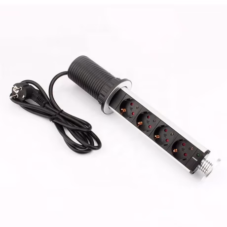 Automatic Adjustable USB 2.0 Power Strip,2 Outlets,2 USB Pop up desktop socket