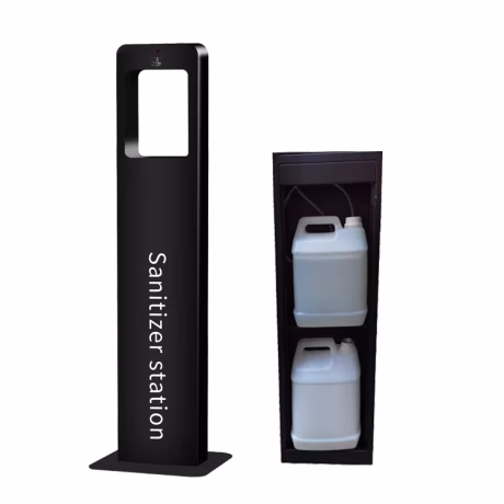 Best Price Sanitizer Dispenser Floor Standing Stainless Steel Dispense Sanitizing Station 4L*2 Liters Capacity
