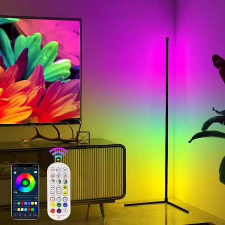Colorful Floor Lamp Bedroom Light Atmosphere Lighting Club Home Indoor Decor Good Vibe Corner Standing Nordic LED Floor Lamp