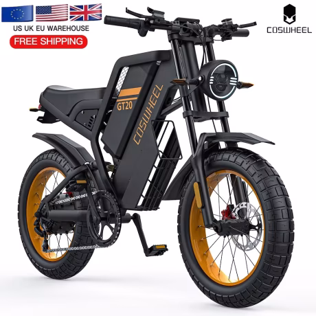 Coswheel GT20 Most Attractive Design 48 Volta EU US UK Warehouse 1500W Powerful Mobility Removable Battery Adults Electric Bike