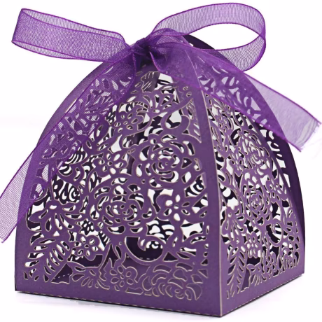 Eco Friendly Bridal Shower Anniversary Birthday Party Gift Luxury Gridding Shape Candy Sweet Box Wedding Supplies