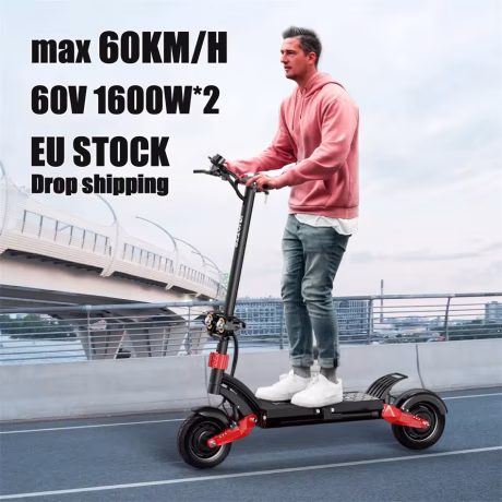 EU Warehouse 3200W Fast Electric Scooter 60V 20.8AH Battery Dual Motor Hydraulic Disc Brake E scooter Wholesale Dropshipping