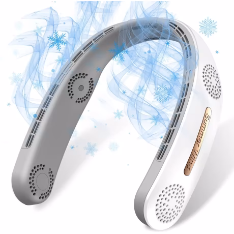 Factory Direct Sale Portable Neck Fan, Hands Free Bladeless Cooling Personal Fan USB Powered Neck Fan for Outdoor Indoor