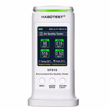 HABOTEST HT612 Digital Co2 Detector Particulate Matter Meter Tester Air Quality Monitor Haze Meter