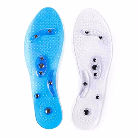 Healthy Shoes Women Pain Relief Fashion Tpu Sponge Foot Leather Gel Heel Soft Comfortable pvc magnet Massage Insoles