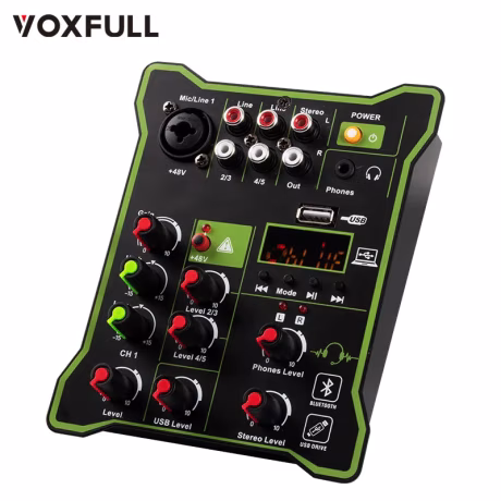 High Quality 4 Channel Sound Mixer Audio Karaoke Usb Recording With Effects digital mixing console audio mixer console