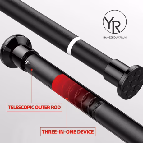 High Quality Adjustable extendable windowTelescopic Clothing bathroom curtain with rod without Drilling Curtain Poles Metal