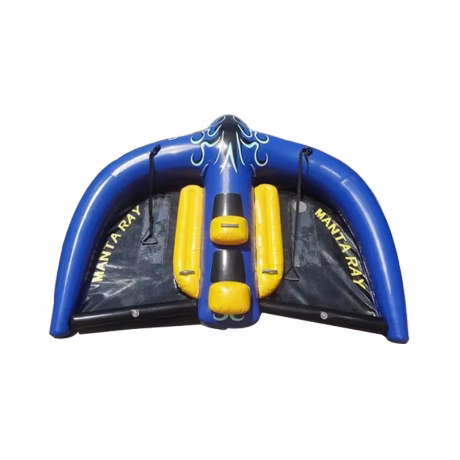 Hot selling inflatable flying kite tube commercial inflatable flying manta ray Manta Ray Flying Tube game