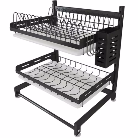 Household Dish Drying Drainer Hanging Rack Kitchen Space Saver Shelf Organizer Metal Drainer Cutting Board