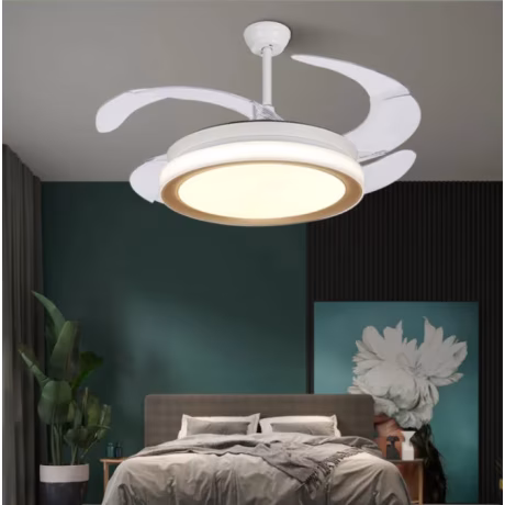 JYLIGHTING 42 inch ceiling fan with light ceiling fan with led lights chandelier for bedroom Remote control ceiling fan light
