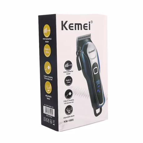 Kemei-1995 Barber Scissors set Professional Hair Trimmer For Men Electric Hair Cutting Machine Hair clippers with LCD display