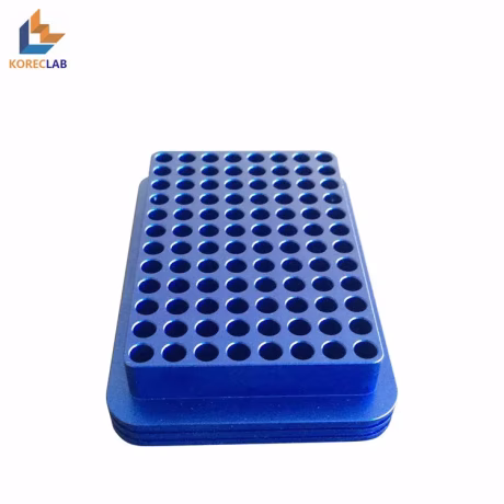lab test tube aluminum 96 well PCR tube cooling rack