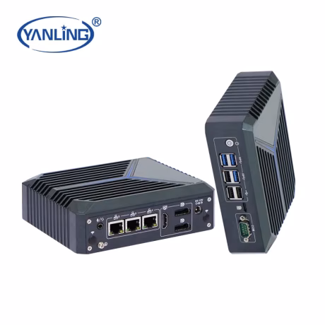 Low Cost Pfsense Barebone Mini Firewall Pc Network Appliance support wifi&amp;5G Fanless Industrial pc With 3 Ethernet Lan Ports