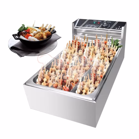 OEM ODM 22L Electric Taiwanese Oden Kanto Cooking Stove Commercial Grid Pan Cooker Multifunction Food Bolier Cooker Chips Fryer