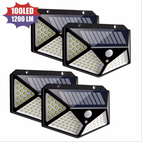 Outdoor 100 LED Solar Light Motion Sensor Waterproof Sunlight Garden Decoration Street Lights Solar Powered Lantern Wall Lamp