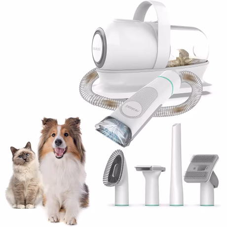 pet Dog Grooming Kit vacuum Suction Clippers trimmer cat brush Shedding Tools set or animals