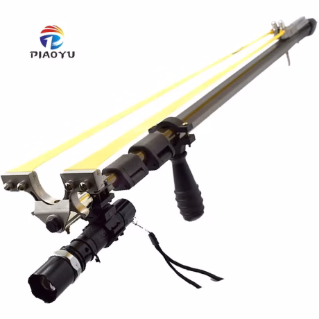 PIAO YU Hunting Slingshot Set with Rubber Band High Precision Flashlight
