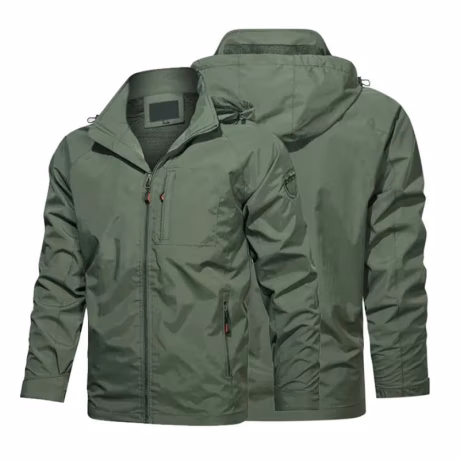 RNSHANGER Men Outdoor Windbreaker Breathable Fishing Camping Jackets Plus Size 5XL Rain Coat Waterproof Hiking Hunting Jacket