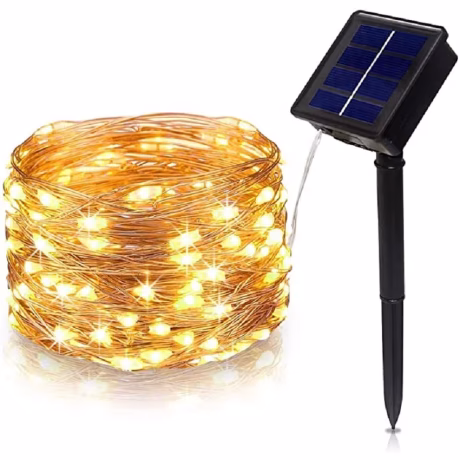 Solar Powered Fairy Lights Outdoor Copper Wire Decoration Christmas Lights Waterproof for Garden Yard Camping Patio Tree Party