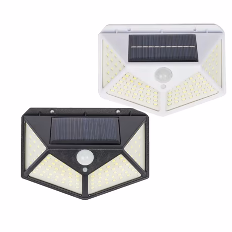 Solar Powered Outdoor Wall Lamp 100 Led Wall Light 300ABS Solar Led Waterproof Sunlight charging night Passage Light