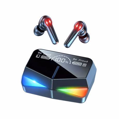 Sports TWS Wireless Headphones with Mic Blue tooth Earphones HiFi Stereo Music IPX7 Gaming Digital Display Touch Control Headset
