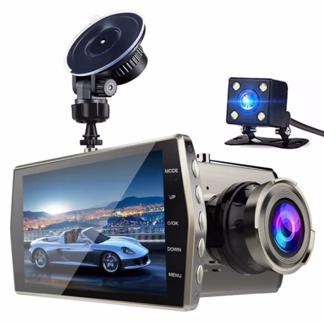T901 Driving Recorder Dual Camera With Touch Hidden Reversing Image 170 Degree Wide-angle Night Vision