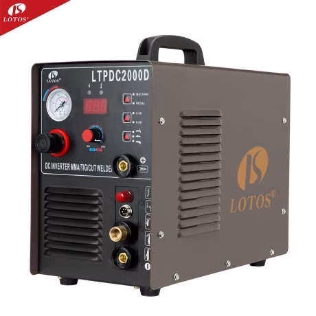 The Lotos LTPDC2000D 110/220V Smooth Cut Industrial 3in 1 200amp DC Tig/Stick Welder 50amp Plasma Cutter