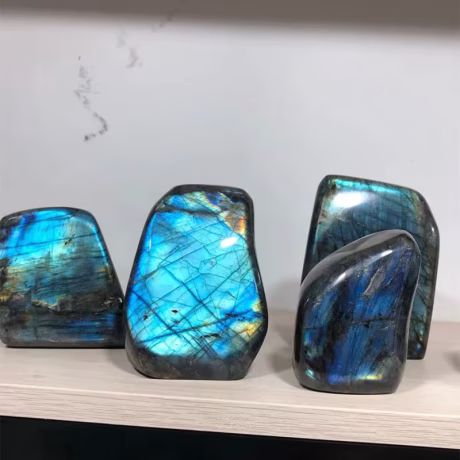 Wholesale Natural Polished Crystal Crafts Blue Labradorite Freeform Healing Stone Ornament For Decoration