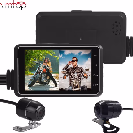 Zimtop waterproof 3inch 1080P +720P 30fps night vision Electric motorcycle dash camera vehicles DVR