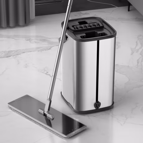 1688com hot sell item mop cleaning supplies stainless steel spin mops with 2 mopheads