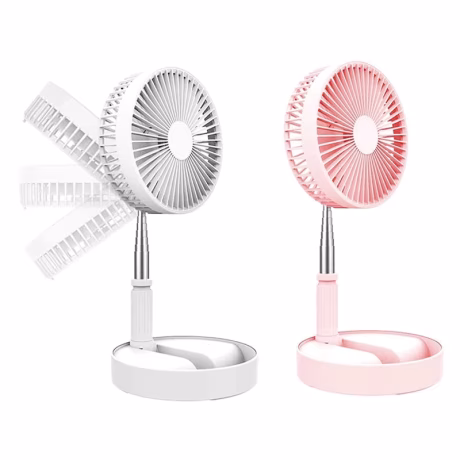 2024 Popular And Portable Usb Rechargeable Stand Folding Mini Fan Desktop Folding Fan