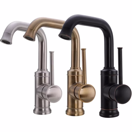 360 degrees Rotate Bathroom Tap Antique Gold Brass Basin Mixer Faucets