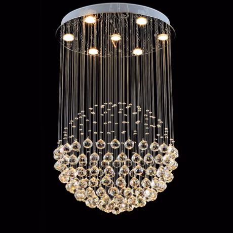 Crystal Chandelier Decor Dining Room Ceiling Lamp Tassel Beads Raindrop Lighting Villa Hall Pendant Lights