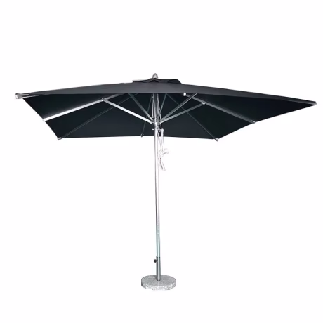 FEAMONT Commercial Patio Umbrella Furniture 2.5m Stronger Double Pulley System Waterproof Fabric with Wooden Frame Garden Use