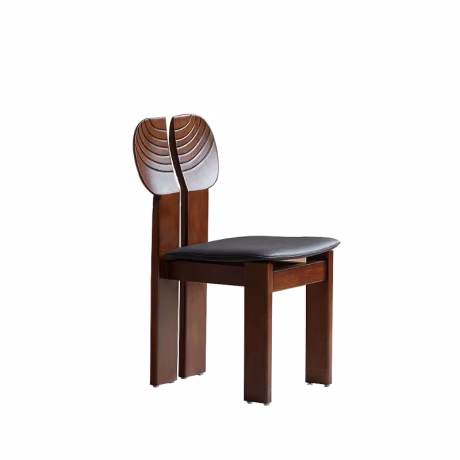 Home antique solid wood retro carved back large apartment designer new Chinese leisure dining chair