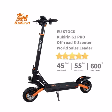 Latest Version 2024 Kukirin G2 PRO eu warehouse 600W Powered Folding Adult 2 Wheel Cheap Electric Scooter