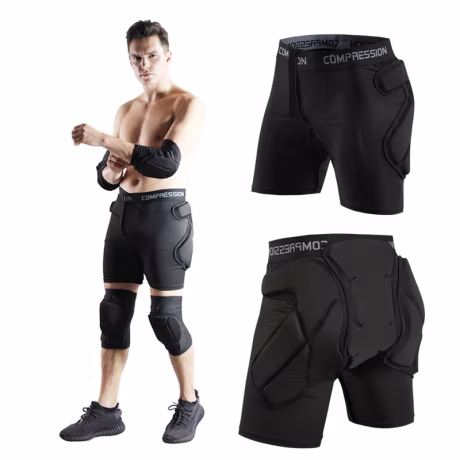 Men Women Outdoor Protective Snowboard Shorts Snowboard protection Hip Padded Shorts Sport Short Pants for Skating Sports