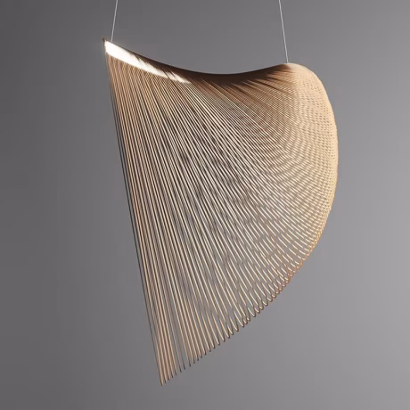 Modern minimalist wood chandelier designer indoor bedroom living room dining room bar bamboo pendant lamp
