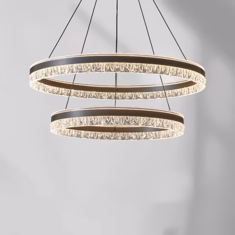 Morden Aluminum black chandelier light fixture Bedroom Dining Hall LED chandeliers