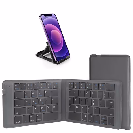 Multi-Device Folding Keyboard Wireless mini Keyboard Portable Rechargeable Keyboard For I.OS Android Windows