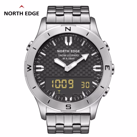 North Edge snow leopard Men's Sports Waterproof 50M Altimeter Barometer digital Watches Business Luxury Watch For Men Compass