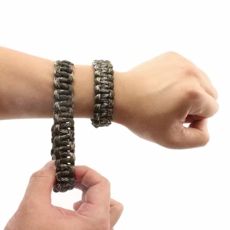 Outdoor EDC Camping Survival Simple Fire Starter Elastic Handmade Multi Functional Parachute Bracelet