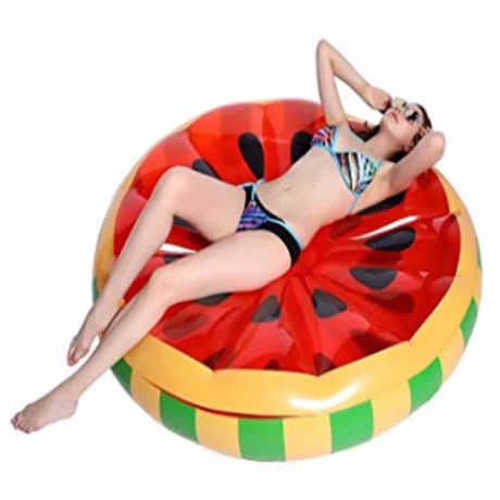 Promotional Plastic Pool Float Watermelon For Team Building Inflatable Float Watermelon Mat For Sunshine